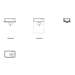 Ideal Standard Handwaschbecken STRADA II Hahnbank rechts 450 x 270 x 170 mm weiß