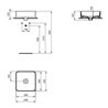 Ideal Standard Aufsatzwaschtisch STRADA II ohne Überlauf, ohne Hahnloch 400 x 400 x 180 mm weiß