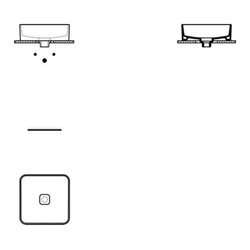 Ideal Standard Aufsatzwaschtisch STRADA II ohne Überlauf, ohne Hahnloch 400 x 400 x 180 mm weiß