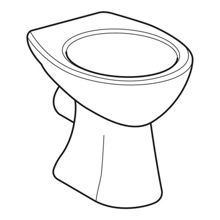 Geberit Stand-Tiefspül-WC RENOVA Abgang horizontal weiß