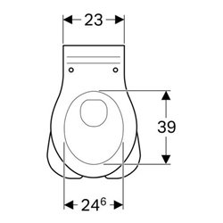 Geberit Stand-Tiefspül-WC BAMBINI Abgang horizontal weiß