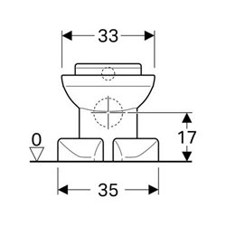 Geberit Stand-Tiefspül-WC BAMBINI Abgang horizontal weiß