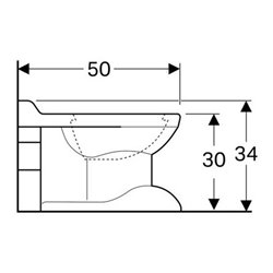 Geberit Stand-Tiefspül-WC BAMBINI Abgang horizontal weiß