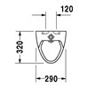 Duravit Urinal NEIßE 290 x 320 mm, für Laschenbefestigung weiß