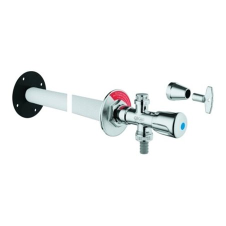 Grohe Außenwandventil-Bausatz Eurotec 1/2', chrom, ohne Rohrbelüfter