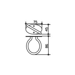 Keuco Föhnhalter 79 x 86 mm rechts verchromt
