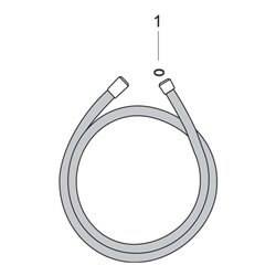 hansgrohe Brauseschlauch ISIFLEX 1600 mm Edelstahl-optik