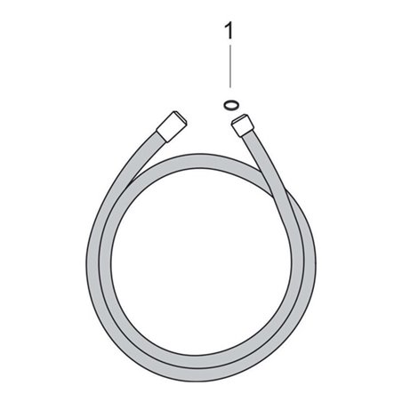 hansgrohe Brauseschlauch ISIFLEX 1600 mm Edelstahl-optik