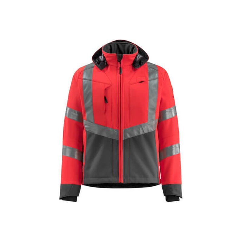Mascot Blackpool Soft Shell Jacke hi-vis rot/dunkelanthrazit