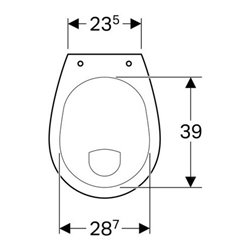 Geberit Stand-Flachspül-WC VITALIS erhöht, Abgang horizontal weiß