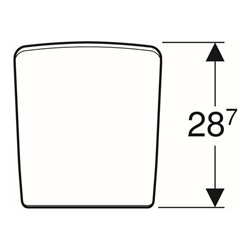 Geberit Urinaldeckel Pareo Scharniere Messing verchromt, weiß