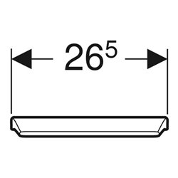 Geberit Urinaldeckel Pareo Scharniere Messing verchromt, weiß