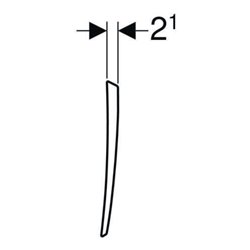 Geberit Urinaldeckel Pareo Scharniere Messing verchromt, weiß