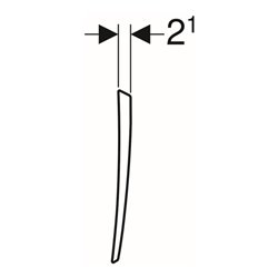 Geberit Urinaldeckel Pareo Scharniere Messing verchromt, weiß