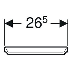 Geberit Urinaldeckel Pareo Scharniere Messing verchromt, weiß