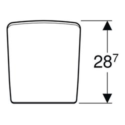 Geberit Urinaldeckel Pareo Scharniere Messing verchromt, weiß