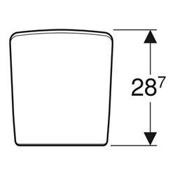 Geberit Urinaldeckel Pareo Scharniere Messing verchromt, weiß