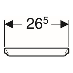 Geberit Urinaldeckel Pareo Scharniere Messing verchromt, weiß