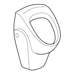 Geberit Urinal Renova Zul./Abg. hi., ohne Zielmarkierung, weiß