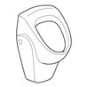 Geberit Urinal Renova Zul./Abg. hi., ohne Zielmarkierung, weiß