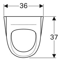Geberit Urinal Renova Zul./Abg. hi., ohne Zielmarkierung, weiß