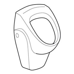Geberit Urinal Renova Zul./Abg. hi., ohne Zielmarkierung, weiß