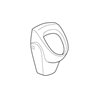 Geberit Urinal Renova Zul./Abg. hi., ohne Zielmarkierung, weiß
