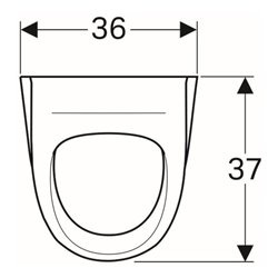 Geberit Urinal Renova Zul./Abg. hi., ohne Zielmarkierung, weiß