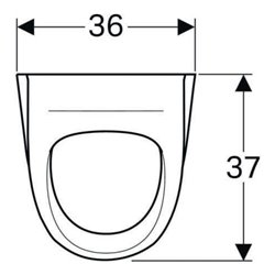 Geberit Urinal Renova Zul./Abg. hi., ohne Zielmarkierung, weiß