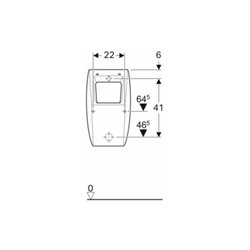 Geberit Urinal Pareo weiß, für Deckel, Zulauf/Abgang hinten