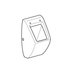 Geberit Urinal Pareo weiß, für Deckel, Zulauf/Abgang hinten