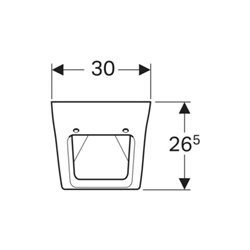 Geberit Urinal Pareo weiß, für Deckel, Zulauf/Abgang hinten