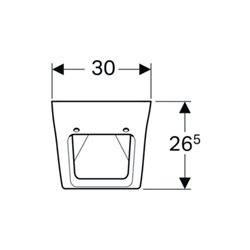 Geberit Urinal Pareo weiß, für Deckel, Zulauf/Abgang hinten