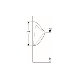 Geberit Urinal Pareo weiß, für Deckel, Zulauf/Abgang hinten
