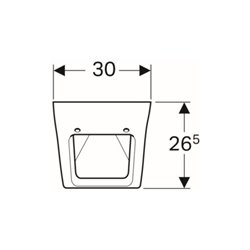 Geberit Urinal Pareo weiß, für Deckel, Zulauf/Abgang hinten