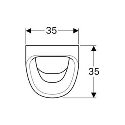 Geberit Urinal Aller weiß KeraTect, Zulauf/Abgang hinten