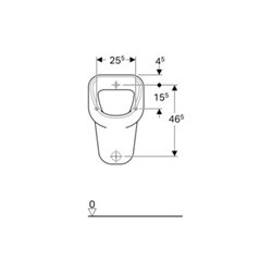 Geberit Urinal Aller weiß KeraTect, Zulauf/Abgang hinten
