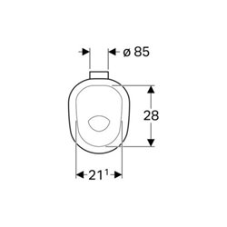 Geberit Stand-WC, Tiefspüler Bambini weiß, 5 l