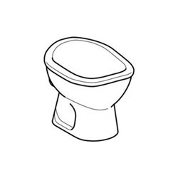 Geberit Stand-WC, Tiefspüler Bambini weiß, 5 l