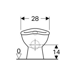 Geberit Stand-WC, Tiefspüler Bambini weiß, 5 l