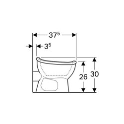 Geberit Stand-WC, Tiefspüler Bambini weiß, 5 l