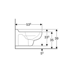Geberit Wand-WC, Tiefspüler Bambini weiß KeraTect, 6 l