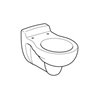 Geberit Wand-WC, Tiefspüler Bambini weiß KeraTect, 6 l