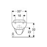 Geberit Wand-WC, Tiefspüler Bambini weiß KeraTect, 6 l