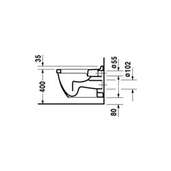 Duravit Wand-Flachspül-WC Starck 3 36x54cm, 6 l, weiß