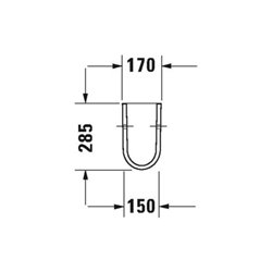 Duravit Halbsäule Starck 3 17x31,5cm, weiß