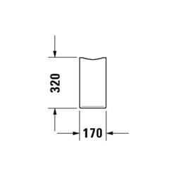 Duravit Halbsäule Starck 3 17x31,5cm, weiß