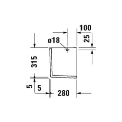 Duravit Halbsäule Starck 3 17x31,5cm, weiß