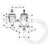 hansgrohe Grundkörper DN 15, für 2-Loch-Wannenrandarmatur mit Thermostat