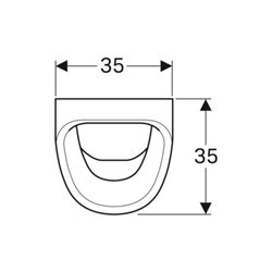 Geberit Urinal Aller weiß, Zulauf/Abgang hinten